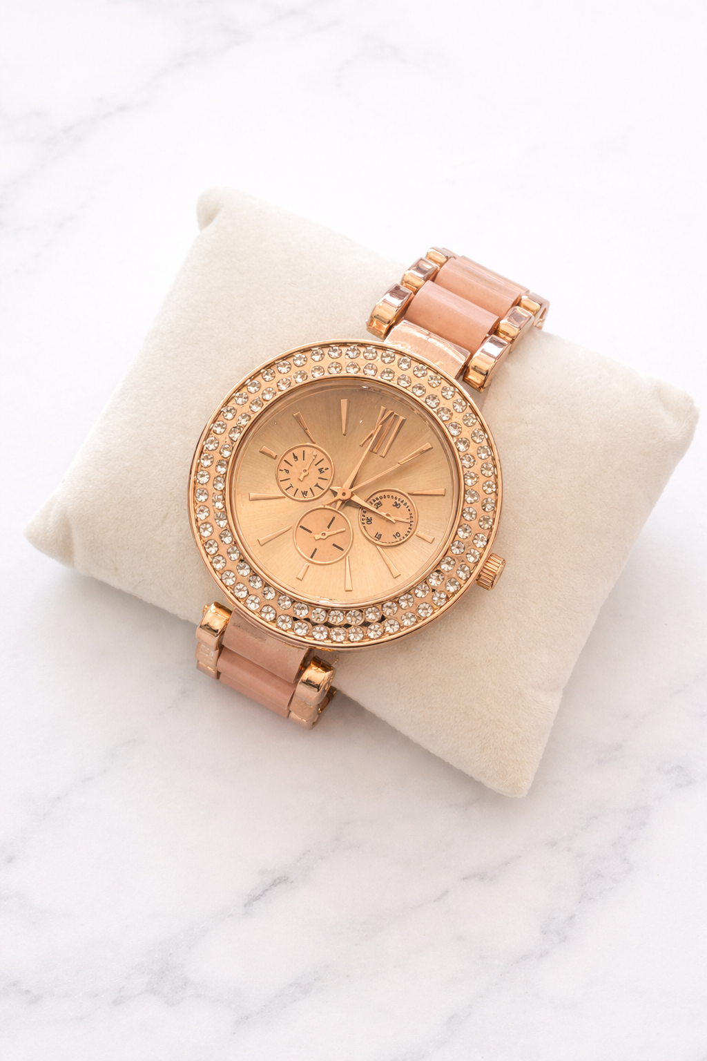 All-Rosegold Luxury Statement Set (Watch and Bracelet Set)