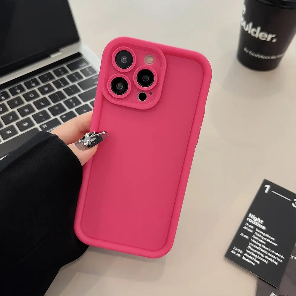 Candy Color Soft TPU Shockproof Phone Case – Slim & Vibrant