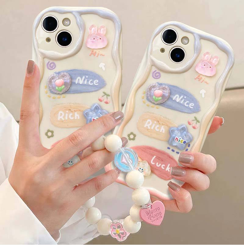Cute Bunny with Charm Phone Case