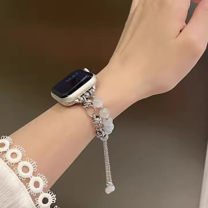 Luxury Women Cat Eye Jewelry Metal Strap For Apple Watch 38-41mm