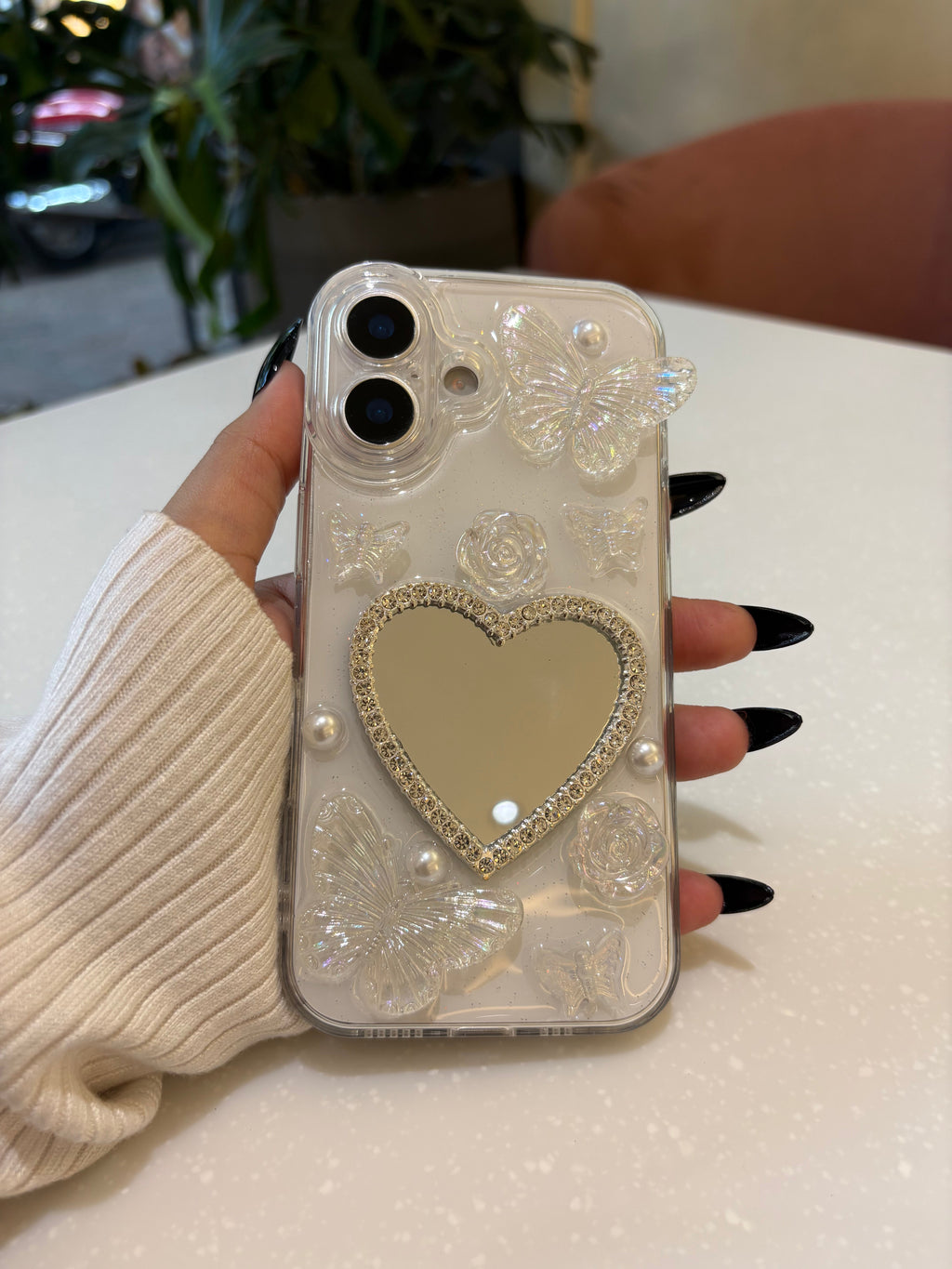 Love Mirror Butterfly iPhone Case – Shock Protection