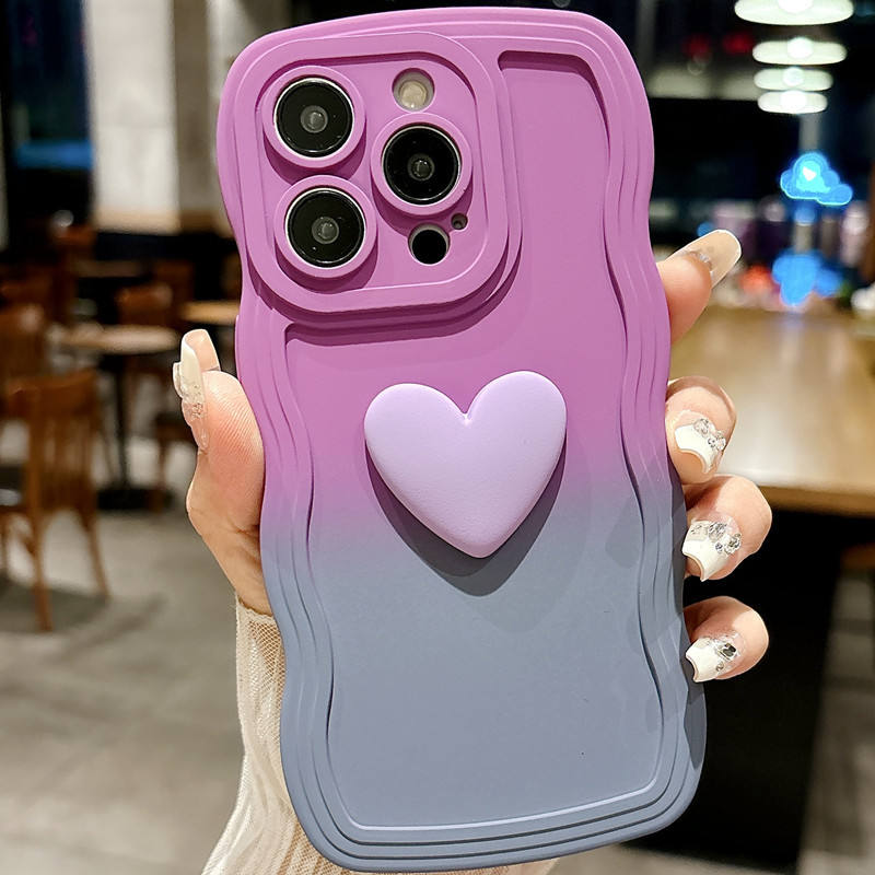 Purple Heart Contrasting Colors - iPhone Case