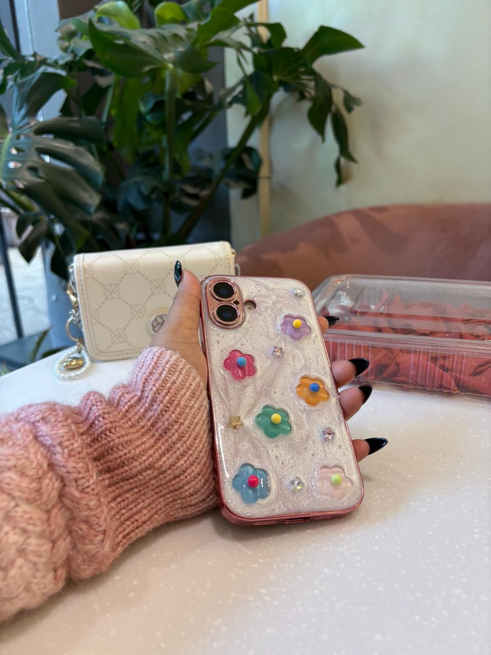 Resin Style Flower Case for iPhone
