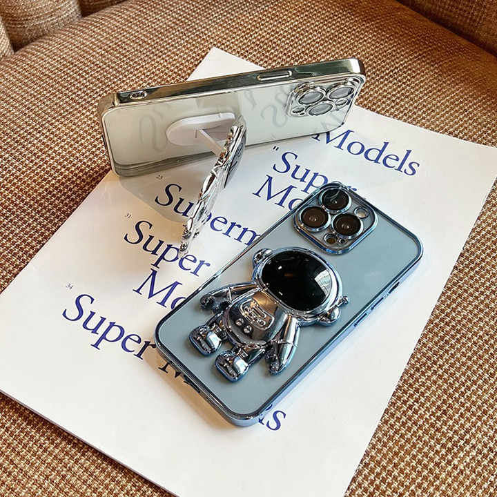 Astronaut Electroplated Phone Case with Lens Protection and Holder (for Men & Women)