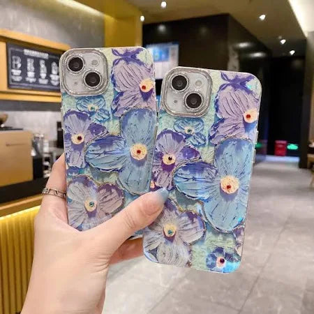 Cute Oil Painting Flower iPhone Mobile Case