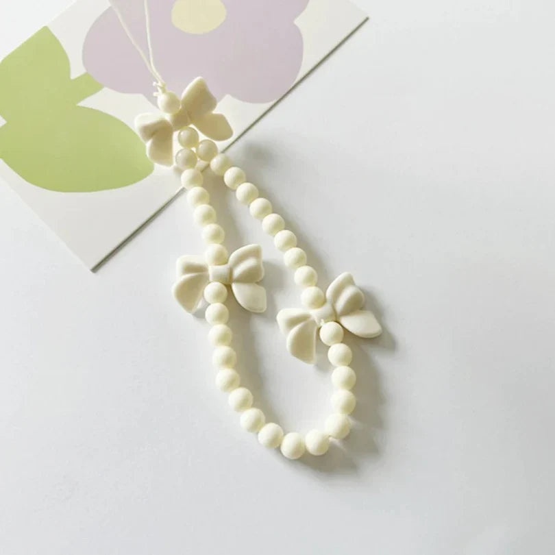 White Blossom Pastel iPhone Case with Charm